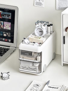 Desktop Organizer Box Drawer Style Large Capacity Office Workstation Miscellaneous Items Sorting Box Student Desk Stationery Rack