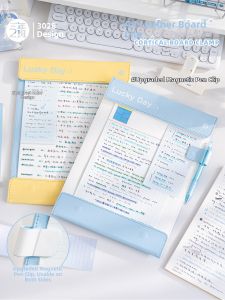 SANNIANERBAN | Buckle Leather Magnetic Board File Folder Multi-functional