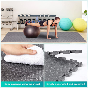 12pcs/8pcs Protective Thickened Fitness Equipment Shock Absorbing Home Gym Exercise Floor Mat