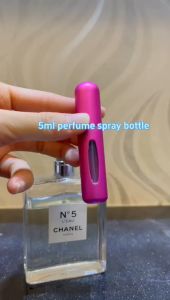 botol minyak wangi kosong WITH WINDOW 5ml empty perfume bottle spray with window design(1pc)Refillable travel perfume accessories/containers带窗口迷你香水玻璃喷雾瓶