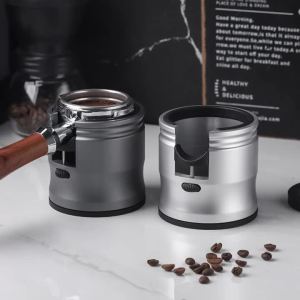 JUSTINLAU Aluminum Alloy Coffee Tamper Station Adjustable Height Espresso Portafilter Holder Tamping Stand for Barista Cafe
