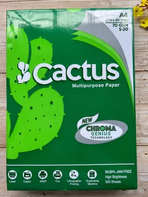 Cactus Bond Paper 70gsm sub 20 A4 (1ream / 500 sheets)