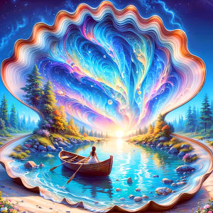 Huacan New Arrivals 2026 Diamond Painting Planet Seashell Woman Boat Diamond Mosaic Landscape Complete Kit Craft Kit