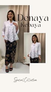 Atasan Kebaya Encim Floy Laser Cut Abaya Wanita