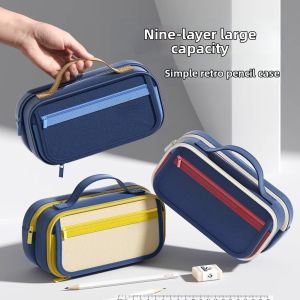 MONLEYTA | Retro Big Capacity High Beauty Pencil Case