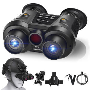 Night Vision Goggles 4K UHD Night Vision กล้องส่องทางไกล 3D VR อินฟราเรด Vision ยุทธวิธีหมวกนิรภัยติดตั้ง Night Vision กล้องส่องทางไกล