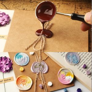 【Local Delivery】Multifunctional Retro Lacquer Seal Envelope Replace Head Detachable Sealing Wax Set Stamp Spoon DIY Custom Stamp Wax Seal Box For Envolope