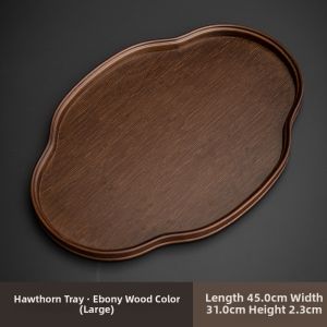 Retro Simplified Glass and Bamboo Saucer Tray