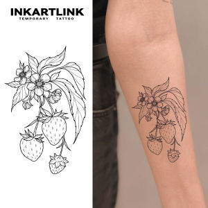 Strawberry Temporary TattooLasts To 15 Days New Technology Magic Waterproof Semi Permanent StickerFor Ladies Summer Parties.