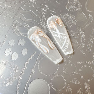 Fine Pattern Pet Dog Transfer Template Nail Art Stamping Steel Plate Butterfly Knot Subtle Design Beauty Tool from China