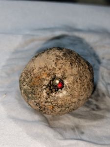 Batu Posil Nitis batu merah putih asli