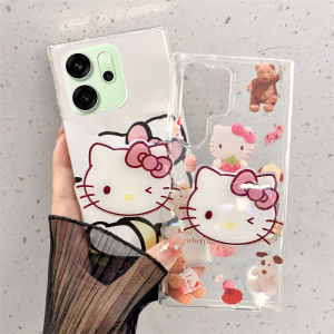 Ins Phone Case OPPO Reno14 F Reno14 Pro OPPO A5i Pro 14 F Pro 5G New Simple Fashion Cute Cartoon Hello Kitty Kuromi Kabi Shockproof Transparent Casing with Stand 2025