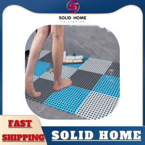 SOLID HOME Batmats Carpet Square PVC Home Kitchen Floormat for Toilet Puzzle Mat Bathroom Accessories