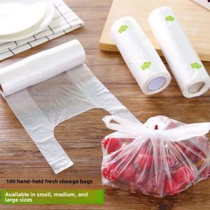 Thickened Vest Type Food Preservation Bag Small Size Fridge Sealed Hand Tearable Large Size Home Use Sealed Bag