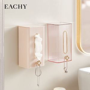 Toilet towel storage box wall-mounted toilet paper towel box waterproof hole-free toilet paper box bathroom light luxury luxury