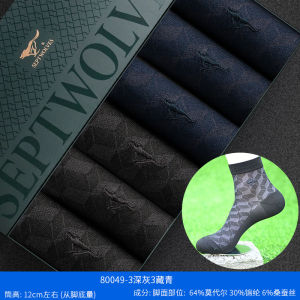Mens Ice Silk Socks Breathable Sweat Absorbent Modal Mesh Silk Mid-Calf Ultra-Thin Spring Summer Septwolves Comfortable Underwear
