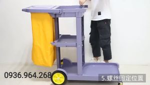 Xe dọn vệ sinh nhựa Xe dọn vệ sinh túi vảiXe Dọn Phòng Khách SạnXe Dọn Phòng Chữ L