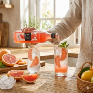 1883 MAISON ROUTIN Pink Grapefruit Syrup 1L - Premium Cocktail & Beverage Flavoring