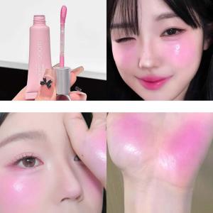 简素净 | Moisturizing Liquid Blusher Mirror Blush Liquid Makeup Water Light Cheek Brighten Face Contour Rouge Cosmetics Tools For Girls