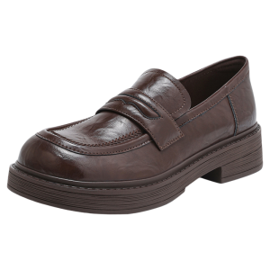 Josiny | Vintage Brown Soft Sole Non Tiring Loafer Shoes