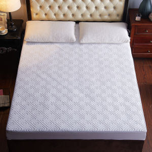 ผ้าคลุมเตียงแบบหนาป้องกันการลื่นคลุมเตียงขนาด 1.8 ม. ผ้าฝ้ายแท้ เคลือบผ้าฝ้าย กันฝุ่น กันแมลง ป้องกันการลื่น ผ้าฝ้ายทอแบบยูนิเซ็กซ์