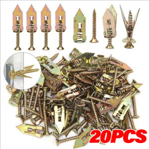 YESPERY 20PCS Self-Tapping Expansion Screws Self Drilling Anchors Screws Drywall Anchors Easy Application for Gypsum Plasterboard Dowel
