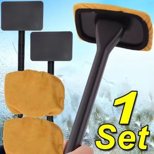 Car Window Cleaner Washing Kit Windshield Wiper Microfiber Wiper Cleaner Cleaning Brush Car Cleaning Wash Tool with Long Handle