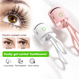 Heated Eyelash Curler Electric Eyelash Curler Long Lasting Portable USB Rechargeable Eyelash Makeup Tools Eye Lash Perm With 2 Level Temp Quick Heating Curling Effect 睫毛夹
