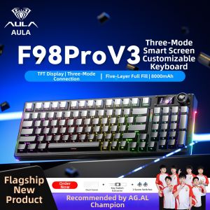 AULA-MOJING | Customizable Transparent 3-Mode Hot-swappable Keyboard