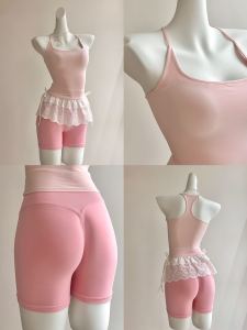 Zuers Strawberry Shortcake Yoga Clothes Set Womens Long Sleeve Short Pants Fitness Sportswear Spring Summer Autumn Collection