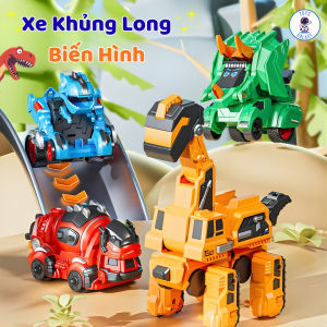 Đồ Chơi Xe Khủng Long T-Rex Biến Hình 2in1 - Robot Khủng Long Bạo Chúa / Triceratops /  Sauropoda