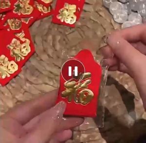 25pcs/pack Mini Angpao for Coins Red Envelope Small Ampao Red Pocket New Year Christmas