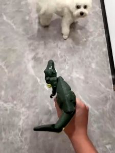 Funny Head and Tail Movements Explorative Telescopic Pressing Dinosaur Toys with Sound Decompression Tricky Toy for Kids