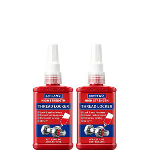 LOOLIFL | Loolifl Medium-Strength Thread Locker 50ml Blue Screw Locking Sealant Anti-Vibration and Anti-Rust Thread Locking Adhesive Suitable for Metal Bolt and Nut Fastener Repair Can Be Removed with Manual Tools High Temp
