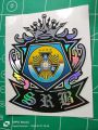 SRB LOGO silver holographic effects 105mm x 80mm. 