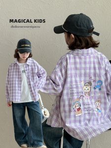 SQTN.KIDS | Fashion Plaid Thin Girls Jacket