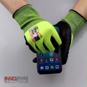 21G Ultra-fine Foam Touch Screen Level 5 Cut Resistant Gloves NITRILE Oil Resistant