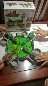 Dinosaur Eat Beans Competitive Board Game 2-4 Players Multiplayer Interactive Toy for Kids Parent-Child Tabletop Fun Party Gift