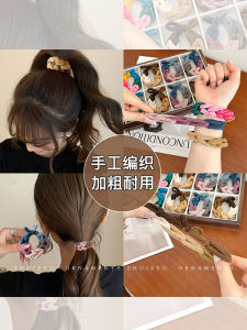 ยางรัดผมยืดหยุ่นสูงทำจากผ้าฝ้ายทอแบบยืดหยุ่นสูงสำหรับผู้หญิง ยางรัดผมที่ทนทานและมีสไตล์สำหรับผูกผมหางม้า