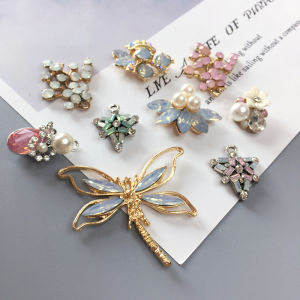 อุปกรณ์เครื่องประดับ DIY: จี้ดอกไม้ดาวประดับเพชรประดับเพชรสังเคราะห์สําหรับตกแต่งสร้อยคอต่างหู