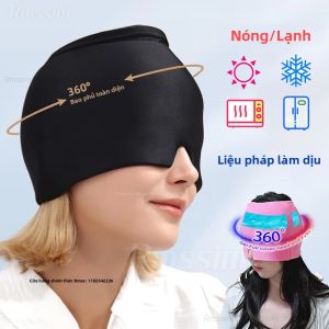 Mũ Chườm Đá Giảm Đau Đầu Migrain Liệu Pháp Chườm Lạnh Mặt Nạ Mắt Giảm Áp Lực Giảm Đau Gói Chườm Đá Đa Kích Cỡ
