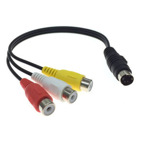 Bộ Chuyển Đổi Cáp S-Video Sang 3 RCA 4 PIN Sang Dây Kết Nối AV Cho DVD PC TV Truyền Tín Hiệu Âm Thanh Video Dây Nối Dài