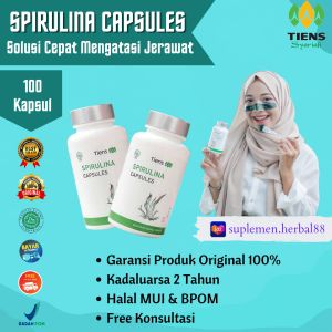 Masker Spirulina Kapsul Asli Original Masker Wajah Anti Jerawat Flek Hitam Free Kuas