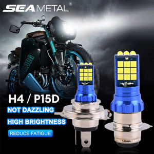 SEAMETAL Motorcycle Headlight H4 P15D Headlamp White 6500K 9V-85V for Motorcycle Wave SH Vision Dream