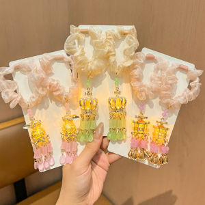 ที่คาดผมประดับลูกโป่งไฟสำหรับเด็กผู้หญิง ปีใหม่ ที่คาดผมทรงหัวเข็มขัดยางยืดสูง ที่คาดผมทรงลูกโป่งสำหรับเด็ก