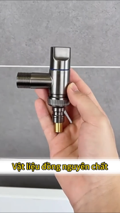 Vòi máy giặt mini đa năng van góc bằng đồng đa năng lắp đặt nhanh vòi điều khiển kép đầu nối phụ kiện phòng tắm
