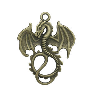5/20 Chiếc Rồng Bay Hạt Charm Hợp Kim Phong Cách Vintage Âu Mỹ Phụ Kiện Động Vật Cá Tính Thời Trang Kẽm Hạt Charm