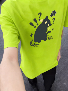 PAZHAOLANG | Slim Fit Summer Cat Print Short Sleeve T-Shirt