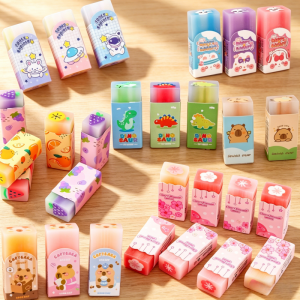 Fruit Shaped Erasers Low-Dust No-Smudge Pencil Erasers for Kids Cartoon School Supplies Cute Children‘s Gift Classroom Prize
