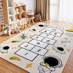 Waterproof Childrens Rug Early Education Living Room Bedroom Reading Area Game Carpet Long Rectangle Machine Knitted Home Use